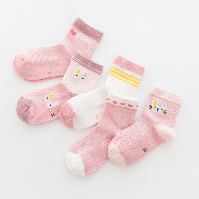 Autumn summer mesh thin cotton children socks cute cartoon Breathable soft socks for kids boys girls baby socks