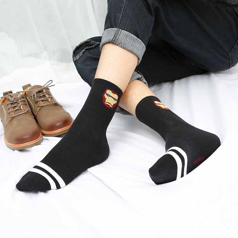 men socks Cartoon super hero sports classical movie comfortable fashion cool cotton tide socks happy funny socks