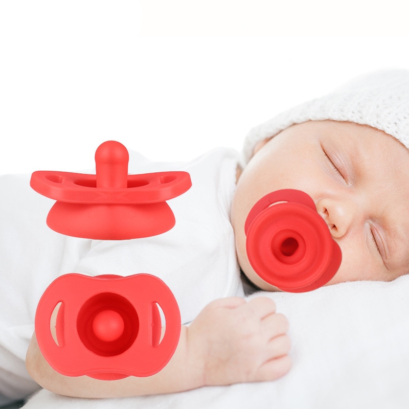 Baby Sleeping Silicone Pacifier Dummy Nipple Newborn Infant Baby Retractable Appease Dust-Proof Teat Pacifier with Portable Box