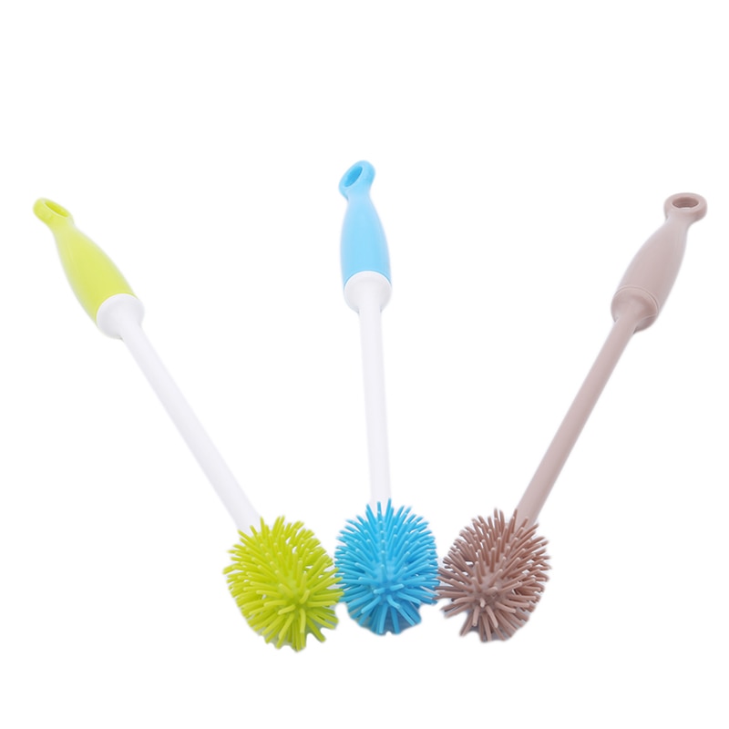 3 Colors Kids Bottle Brushes Cleaning Cup Brush For Nipple Spout Tube Kids Feeding Cleaning Brush Nipple Brush Coffe Tea