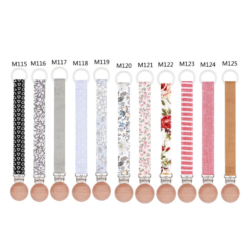 1 Pc New Baby Pacifier Clip Chain Cotton Linen Pacifier Soother Clips Nipple Holder