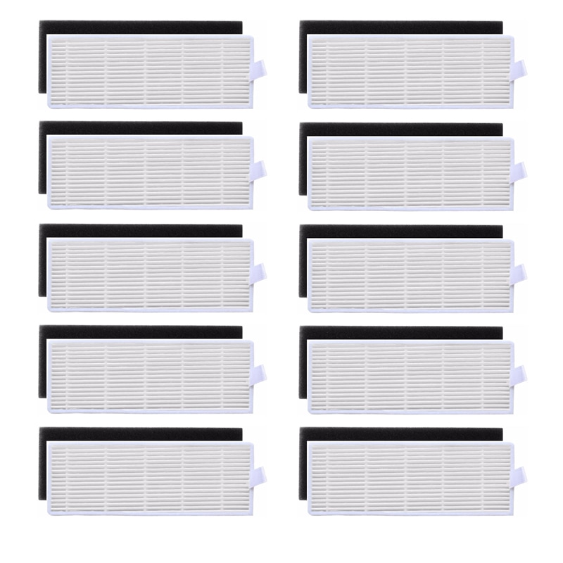 20pcs/lot Hepa Filter Sponge for Ilife A4s Filter Ilife A4s A40 A4 A4e A4s Pro A6 A8 A8s X623 Robot Vacuum Cleaner Parts Filter