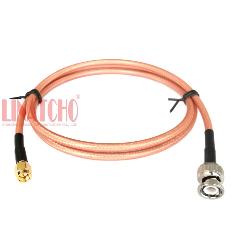 1 Meter Good Quality Double Shields RG142 RF Coaxial BNC Male to SMA Male Antenna Jumper Cable