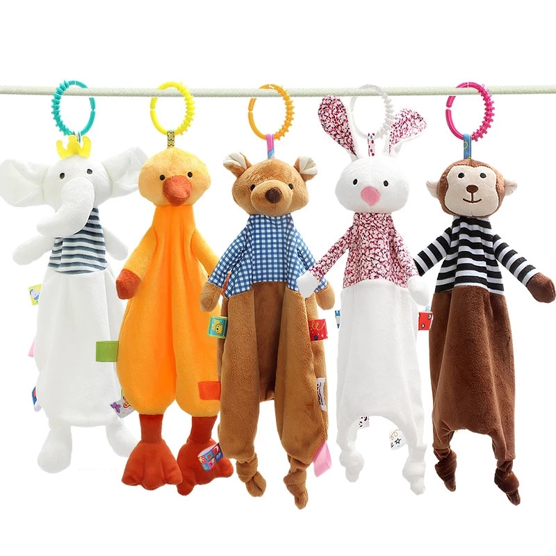Baby Soothe Appease Towel Stuff For Newborns Cartoon Animal Soft Soothe Towel Comforter Plush Baby Toy For Stroller 0 12 Months