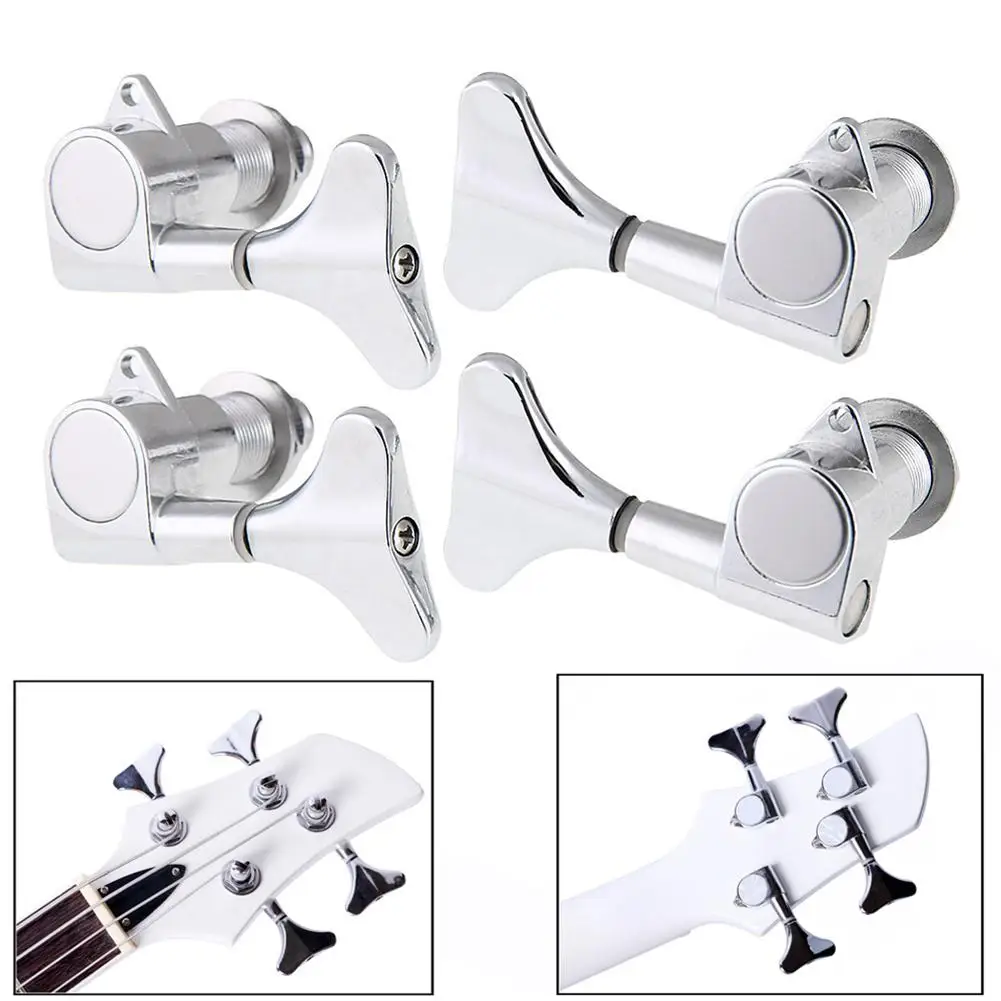 Electric Bass Tuning Pegs Tuners Machine Closed Heads Knobs Set for Acoustic String Precision Jazz