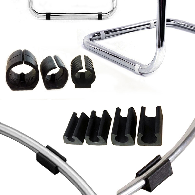 Plastic Office chair leg pads Covers Non-Slip u-type tube mat steel pipe clamp Chair Feet Wrap Pads Floor Protectors Tube Clamps