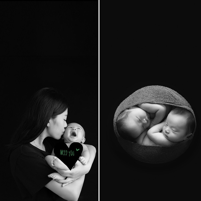 150CM /200CM Black Fabric Solid Photo Backdrops Photo Studio Background Newborn Photography Props Blanket