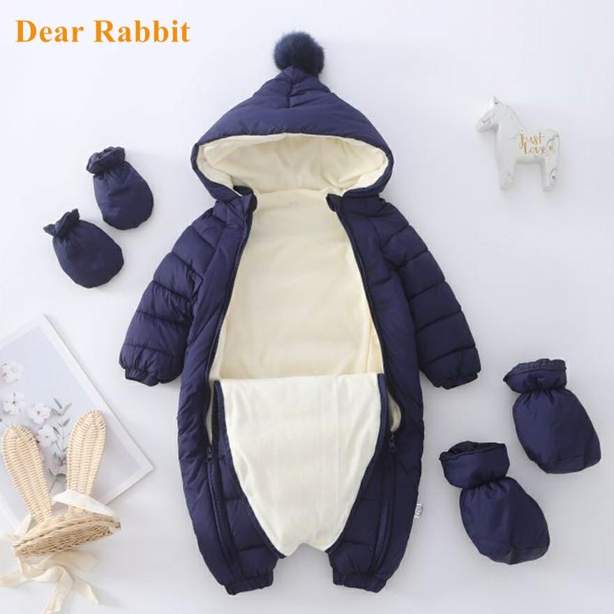 2022 winter New Baby climbing clothes fleece-lined thickened haha clothes baby jumpsuit out newborn hug clothes