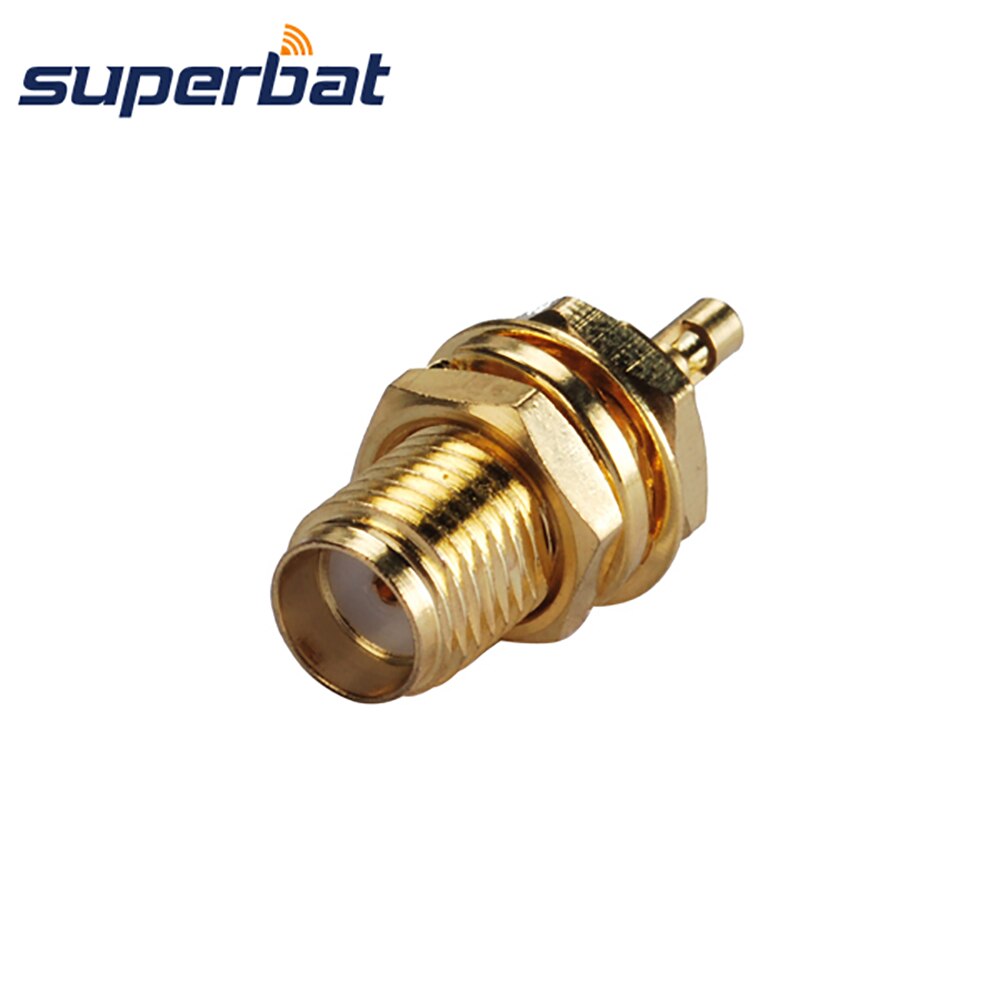 Superbat SMA Female Bulkhead Solder Connector for Cable RG178,1.13mm,1.37mm
