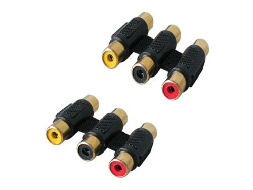 Female To Female RCA AV Coupler Adapter Cable Component 1PC