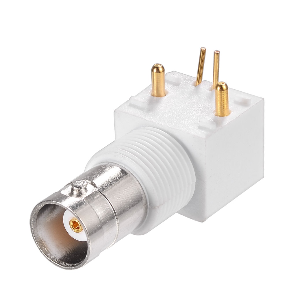 Superbat BNC Commercial Female through hole Right Angle PCB Mount RF Coaxial Connector