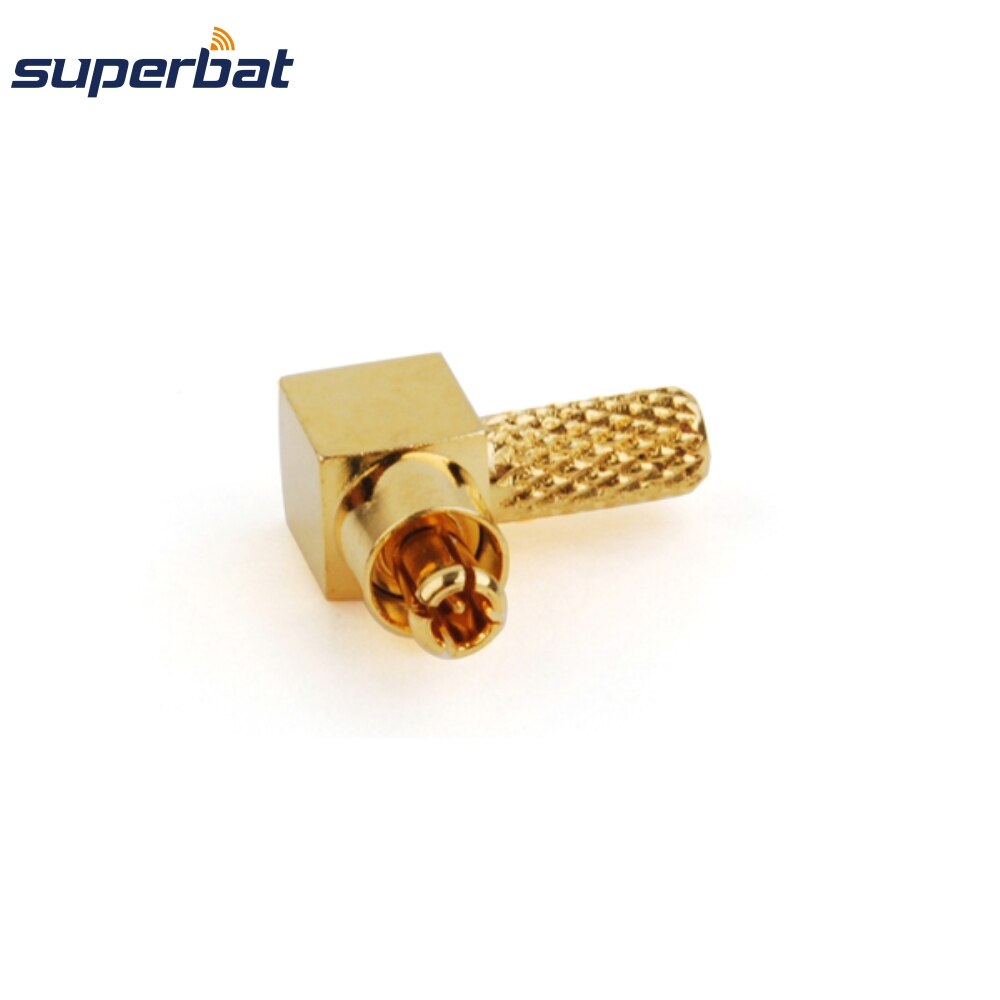 Superbat MC-Card Male Right Angle Crimp Goldplated PTFE Connector for RG174 RG316 Cable