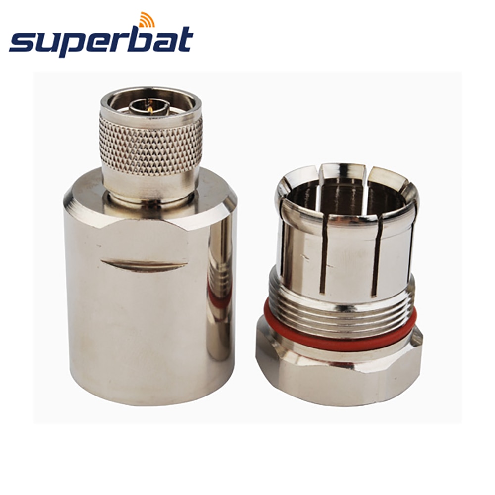 Superbat N Male Twist RF Coaxial Connector for Corrugated Copper 7/8" Cable