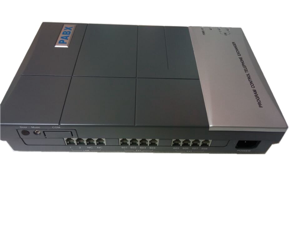 208CS Telephone mini pbx system / Telephone switch 2 lines +8 output phone ports