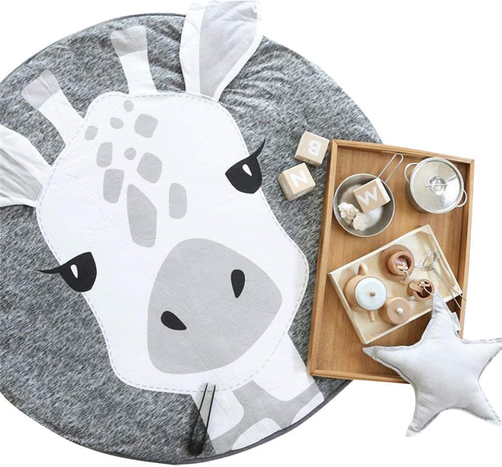 Thick And Quality Baby Round Play Pad Crawling Mat Crawl Cushion Air-Conditioned Rug for Kids Children Toddlers Bedroom