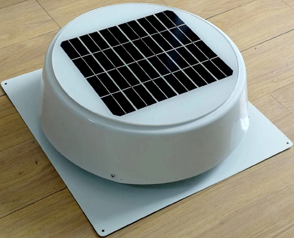 10W Solar Attic Fan Vent Roof Mounted Exhaust Ventilator 530CFM for Greenhouse Garage Mobile Toilet