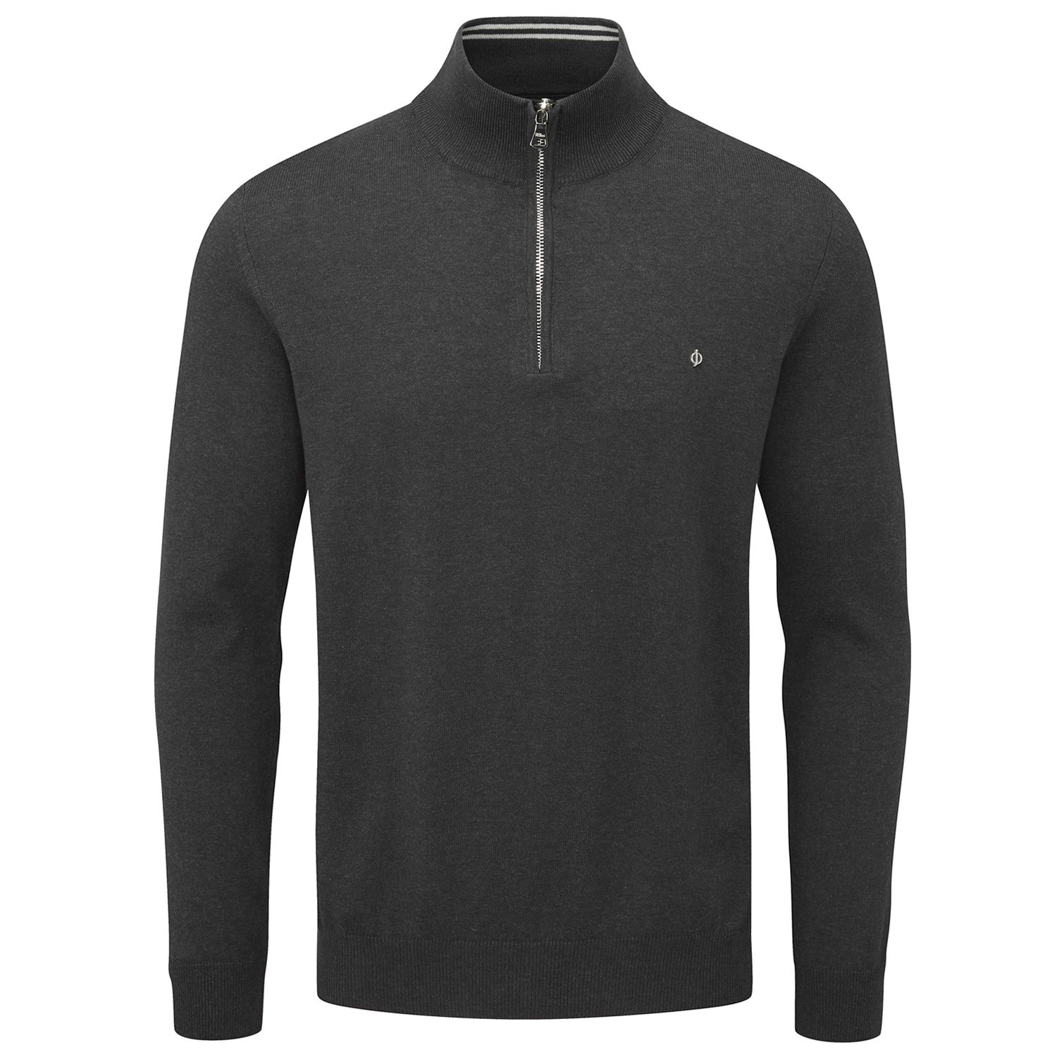Oscar Jacobson Waldorf Pin Zip Neck Sweater