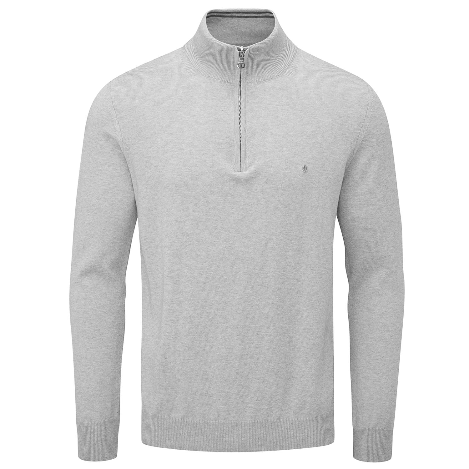 Oscar Jacobson Waldorf Pin Zip Neck Sweater