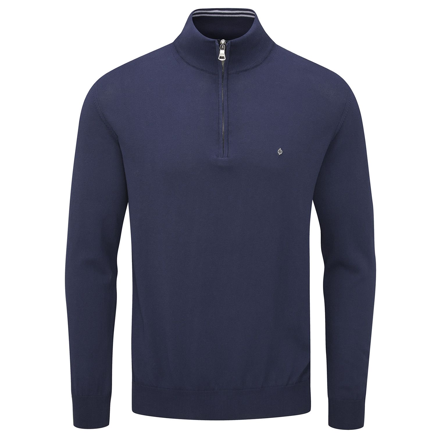 Oscar Jacobson Waldorf Pin Zip Neck Sweater