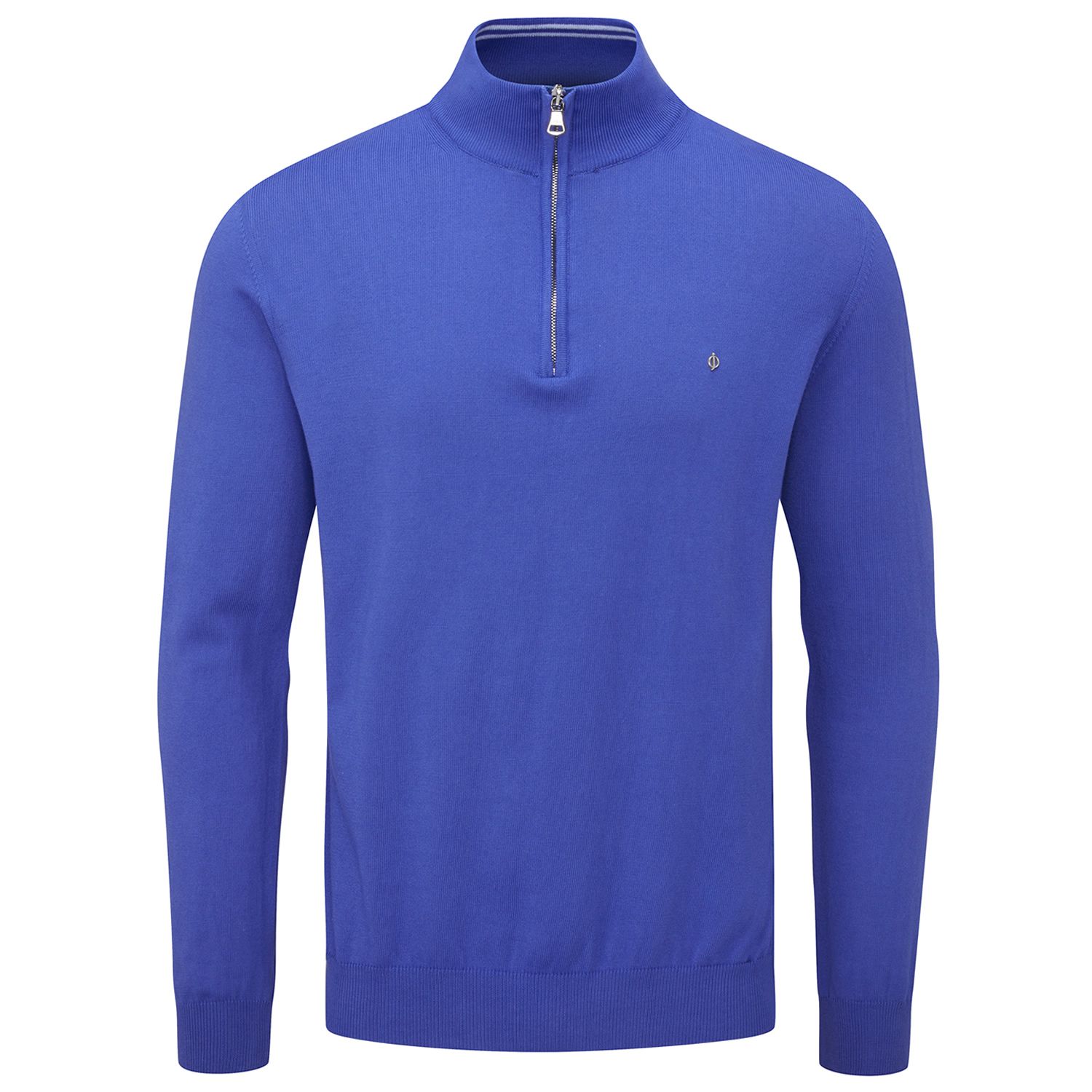 Oscar Jacobson Waldorf Pin Zip Neck Sweater