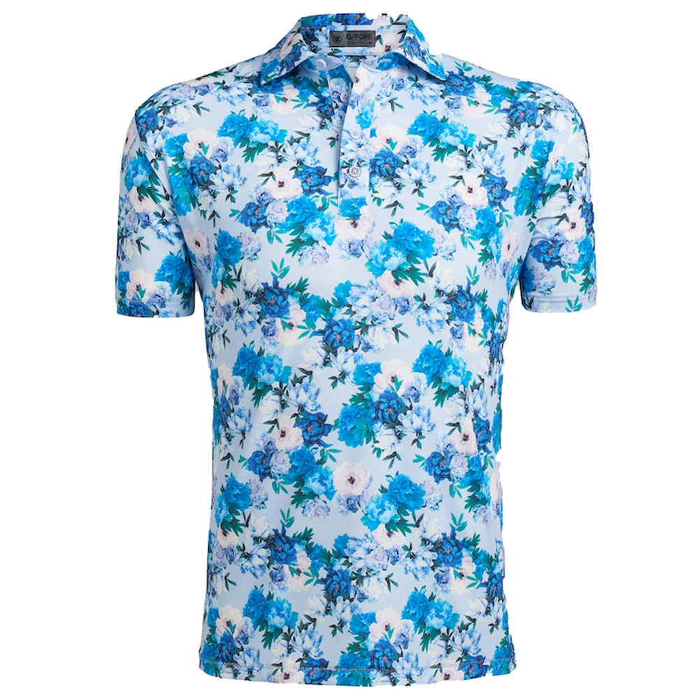 G/FORE Photo Floral Polo Shirt