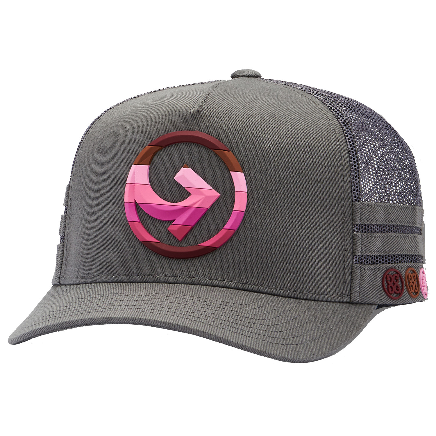 G/FORE Striped Quarter G Trucker Baseball Cap