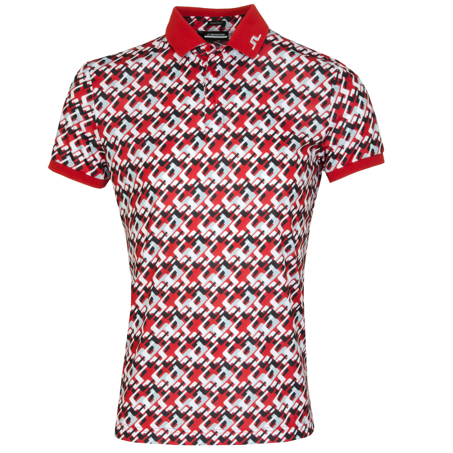 J Lindeberg KV Print Polo Shirt