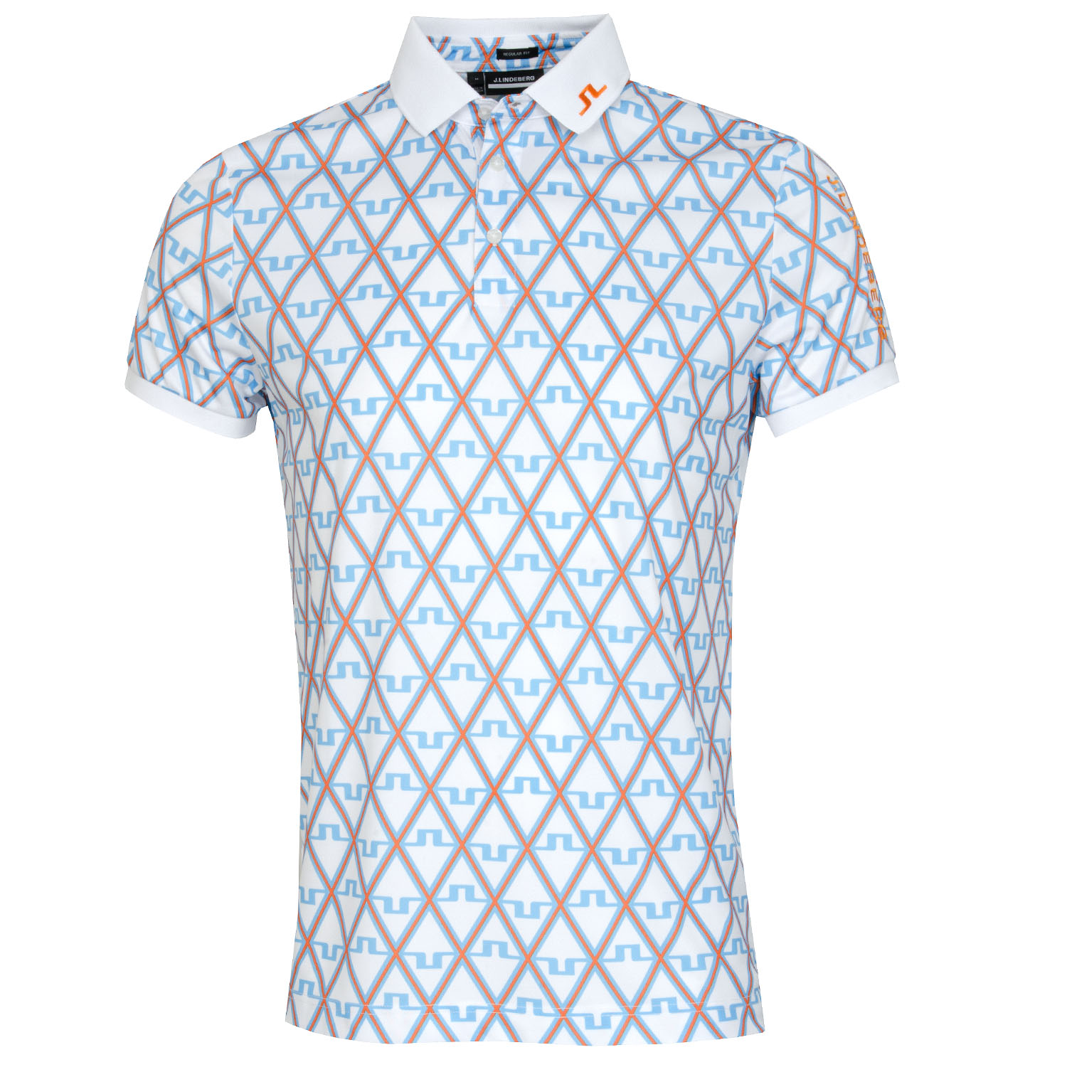 J Lindeberg Tour Tech Print Polo Shirt