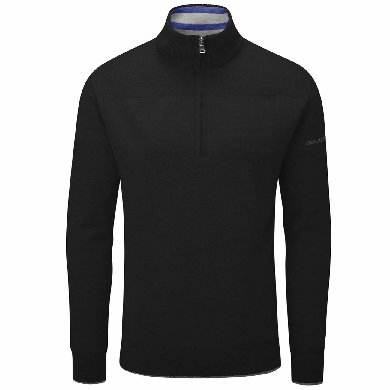 Oscar Jacobson Anders Lined Zip Neck Sweater