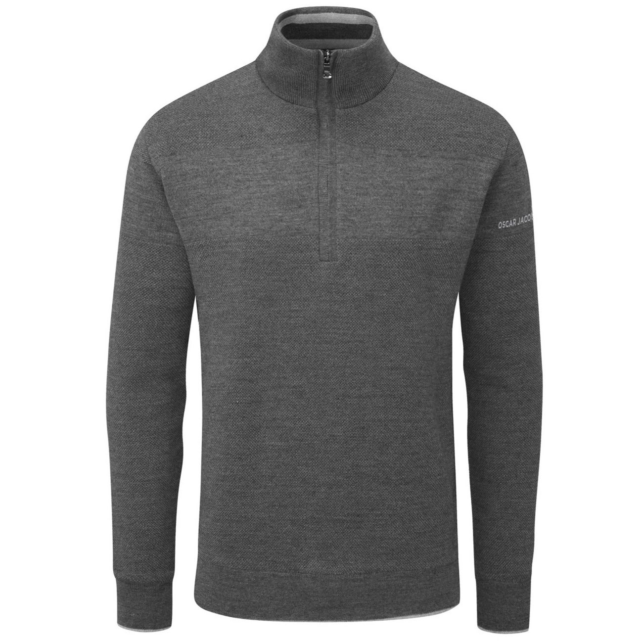 Oscar Jacobson Anders Zip Neck Lined Sweater