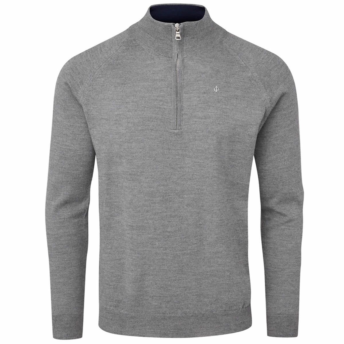Oscar Jacobson Warwick Pin Zip Neck Merino Golf Sweater