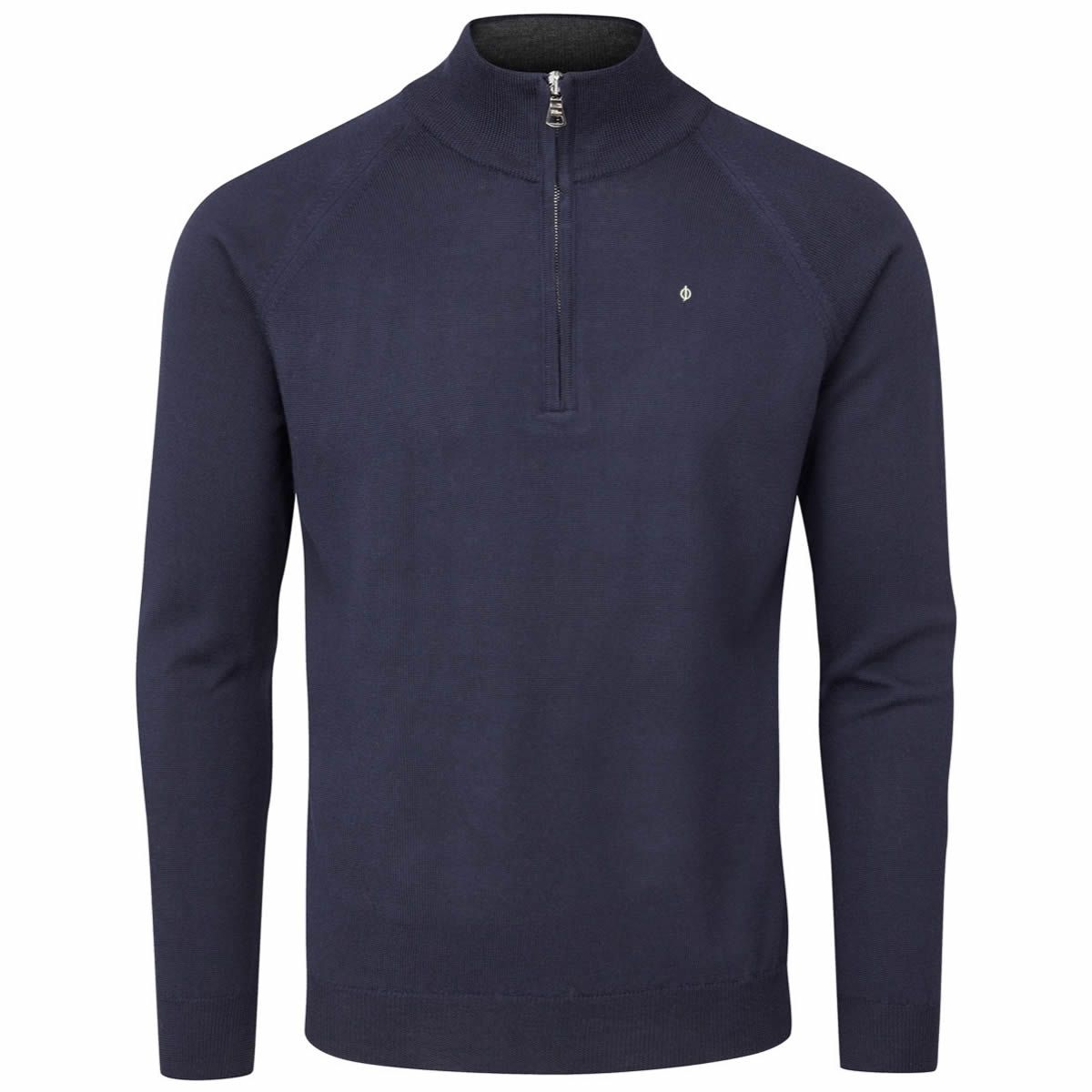 Oscar Jacobson Warwick Pin Zip Neck Merino Golf Sweater