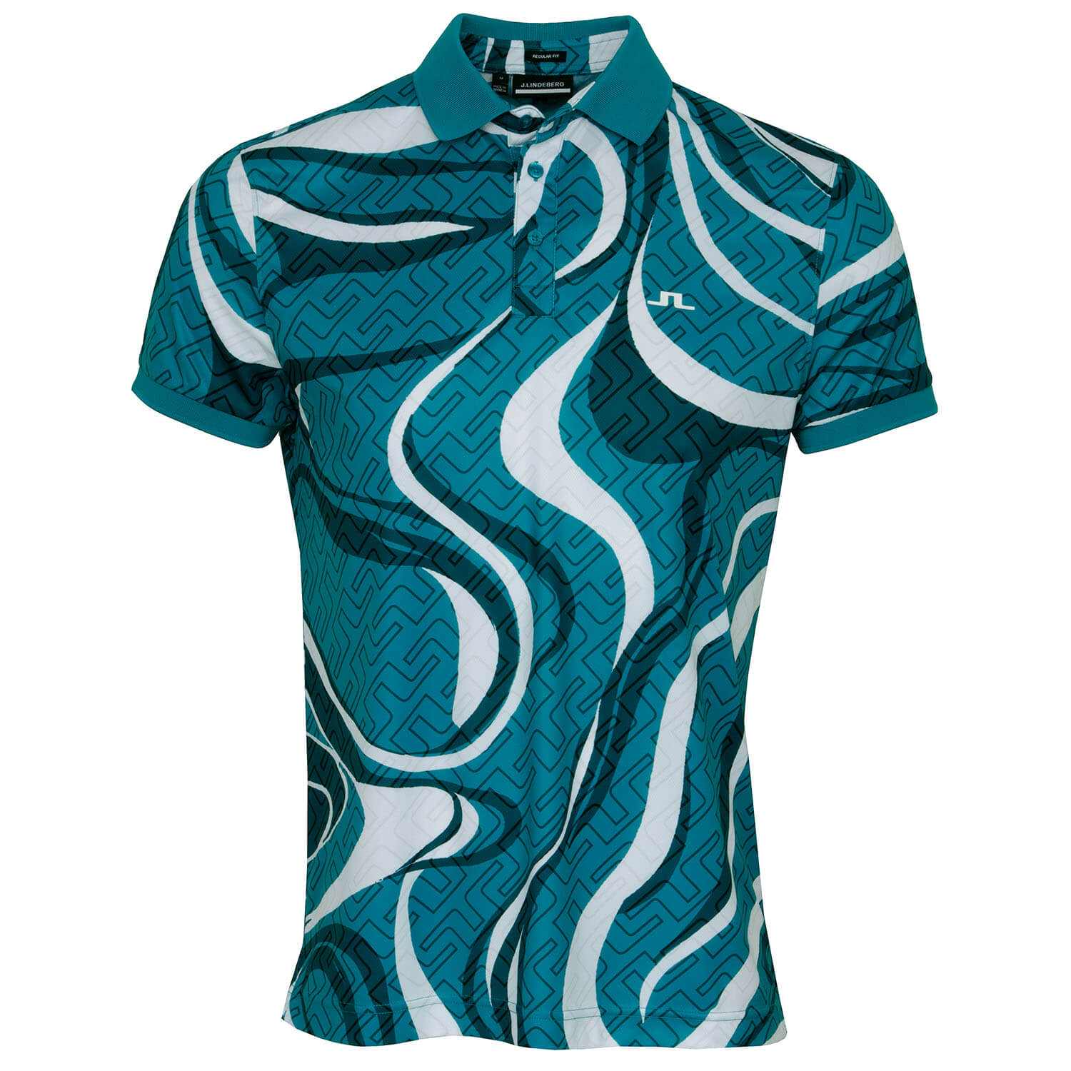 J Lindeberg Swirl Print Polo Shirt